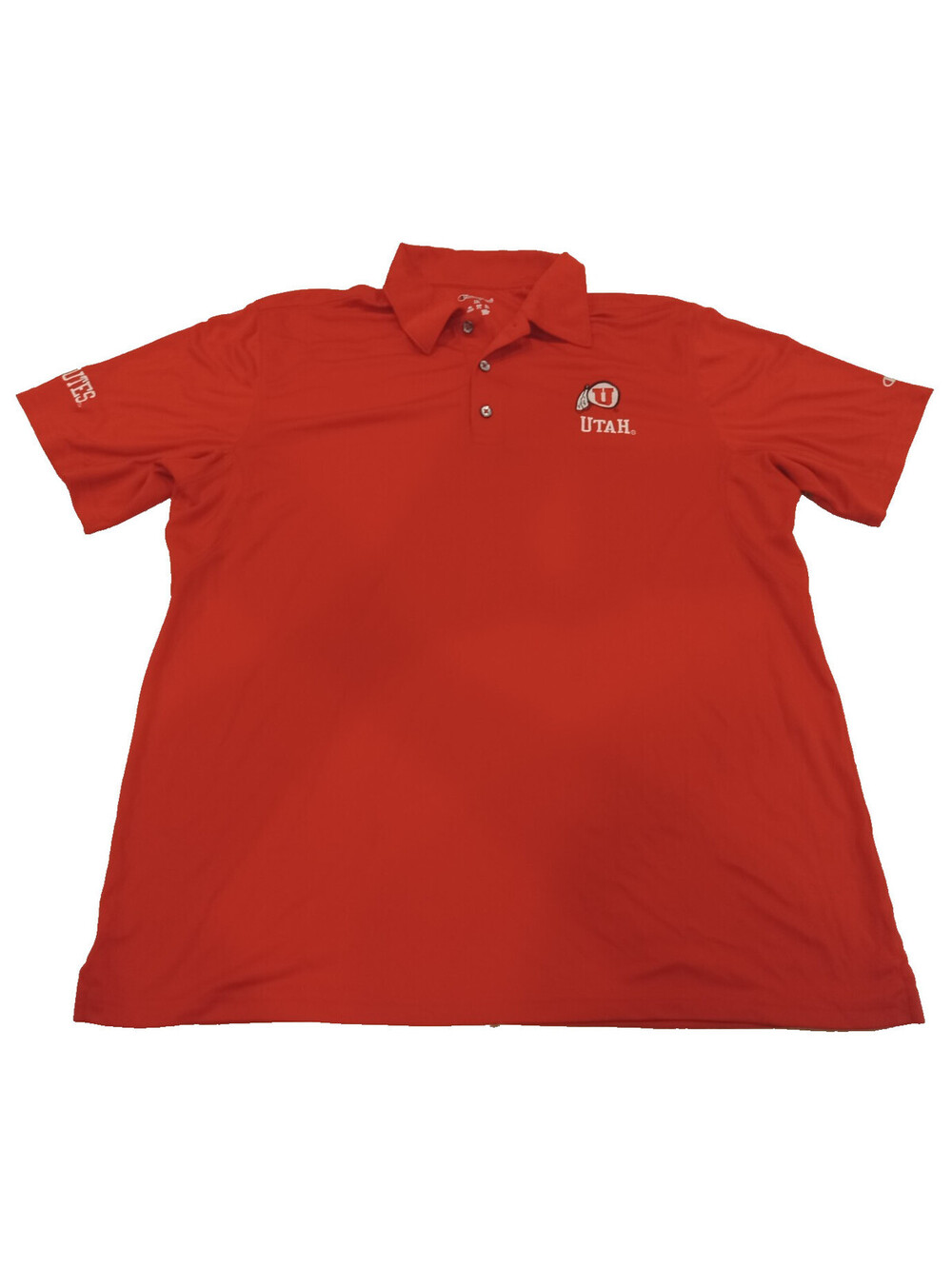 Champion Utah Utes Polo Shirt Mens XL Red Performance Block U Logo Golf Team